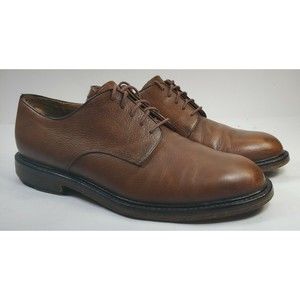 POLO Ralph Lauren Calf Leather Size 10 D Mens Asher Captoe Brown Dress Shoe